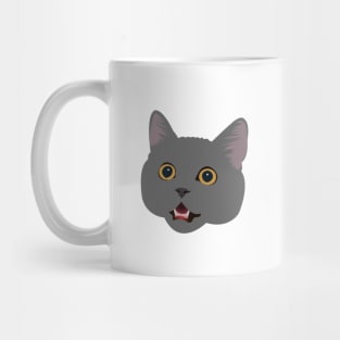 Grey British Shorthair Cat Mug